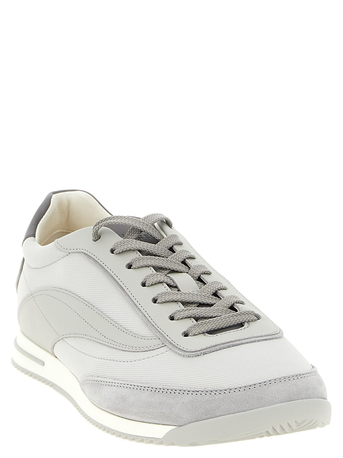 Brunello Cucinelli Techno and Nubuck Fabric Sneakers Grey