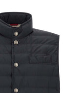 Brunello Cucinelli Techno Fabric Vest Blue, view 3