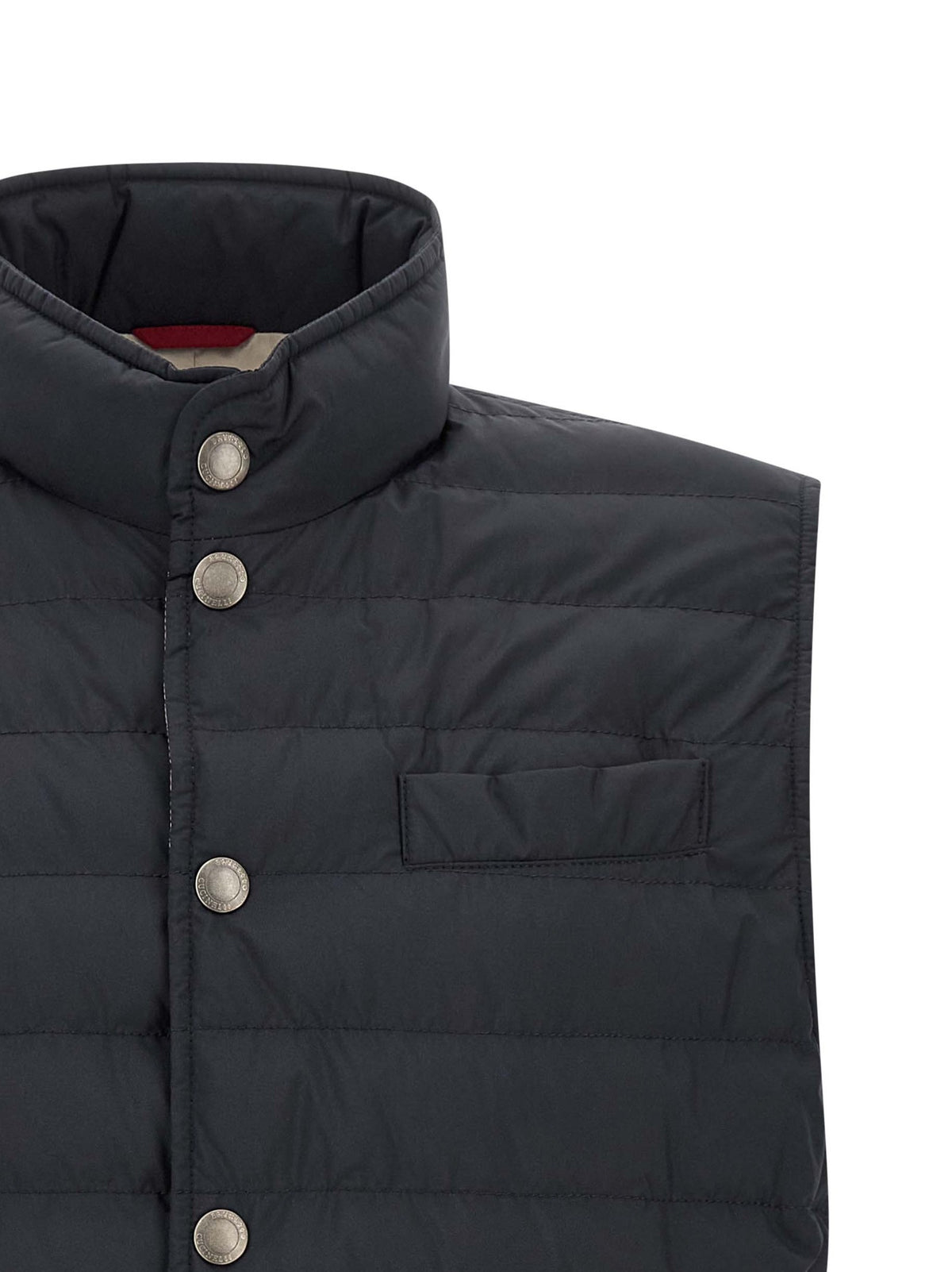 Brunello Cucinelli Techno Fabric Vest Blue, view 3