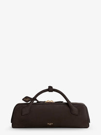 ALAÏA Women's Teckel Clutch Suede Handbag Brown