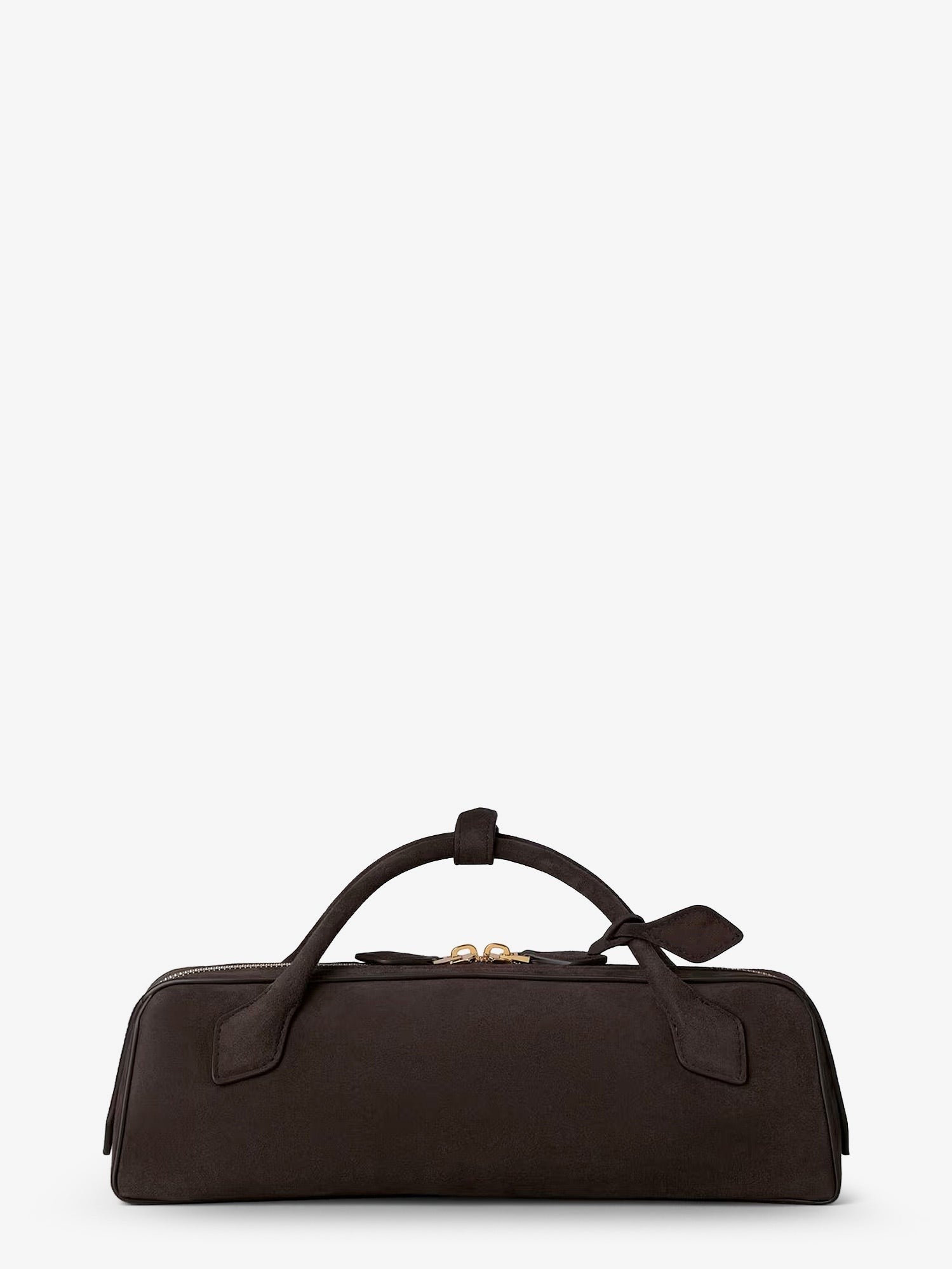 ALAÏA Women's Teckel Clutch Suede Handbag Brown