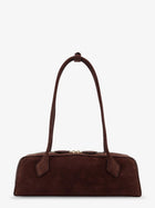 ALAÏA Women's Teckel Medium Suede Shoulder Bag Brown