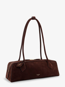 ALAÏA Women's Teckel Medium Suede Shoulder Bag Brown
