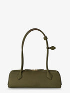 ALAÏA Women's Teckel Medium Suede Shoulder Bag Beige, view 2