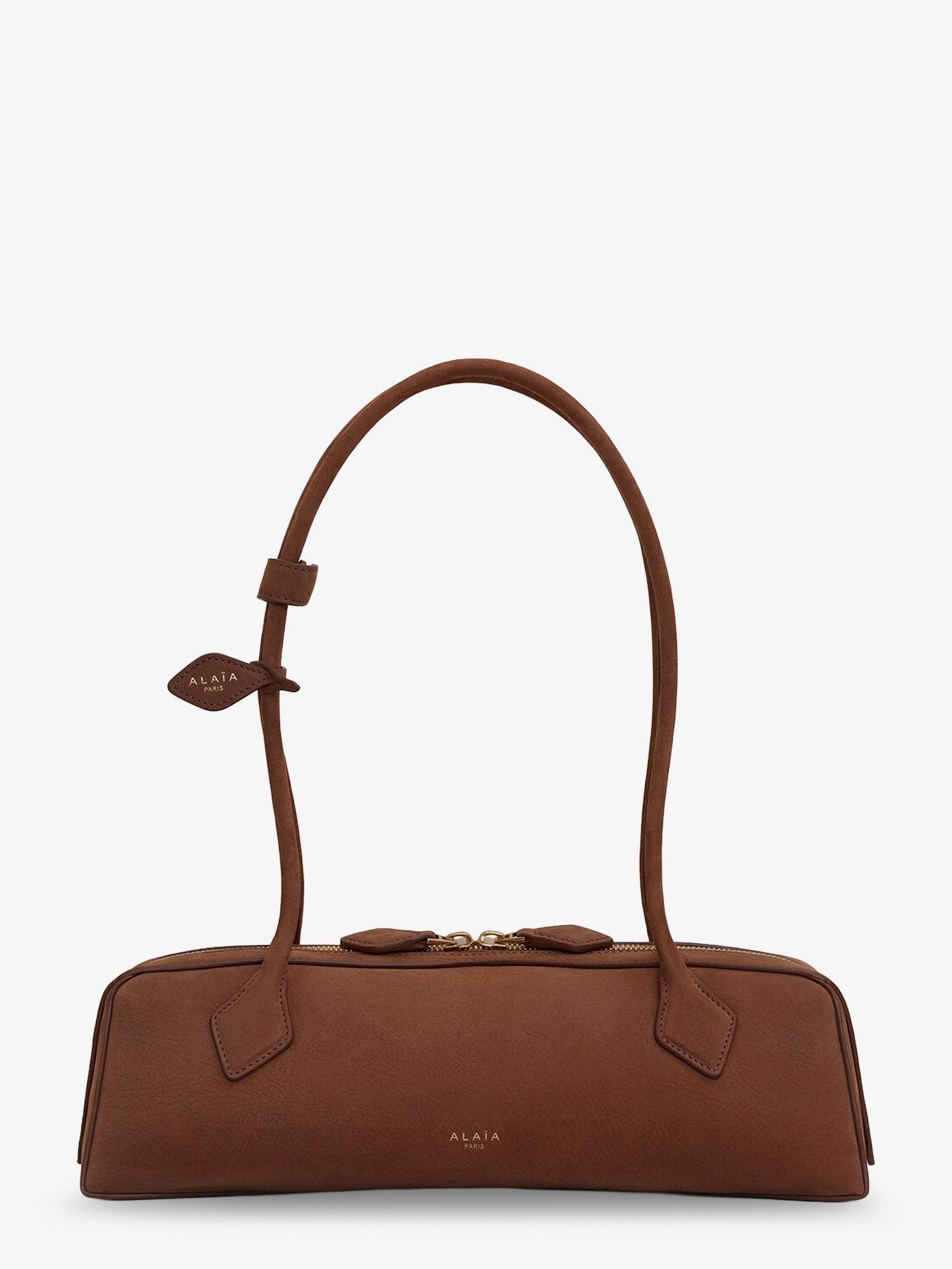 ALAÏA Women's Teckel Medium Suede Shoulder Bag Brown