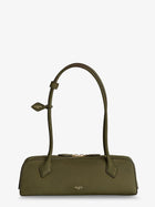 ALAÏA Women's Teckel Medium Suede Shoulder Bag Beige