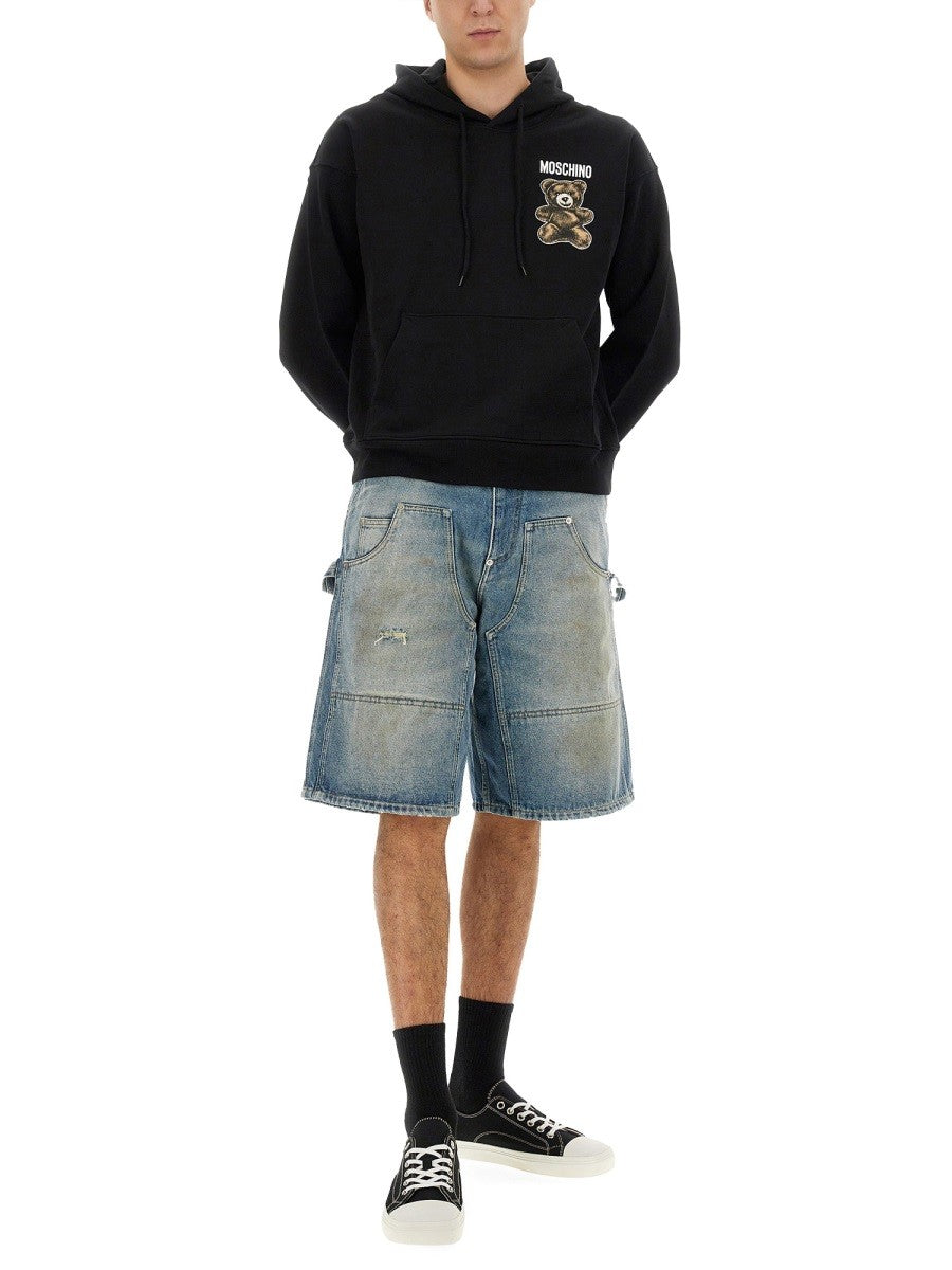 Moschino Men's Teddy Bear Hoodie Black
