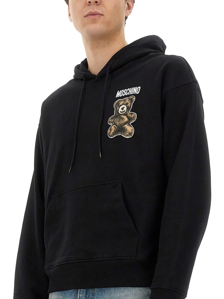 Moschino Men's Teddy Bear Hoodie Black