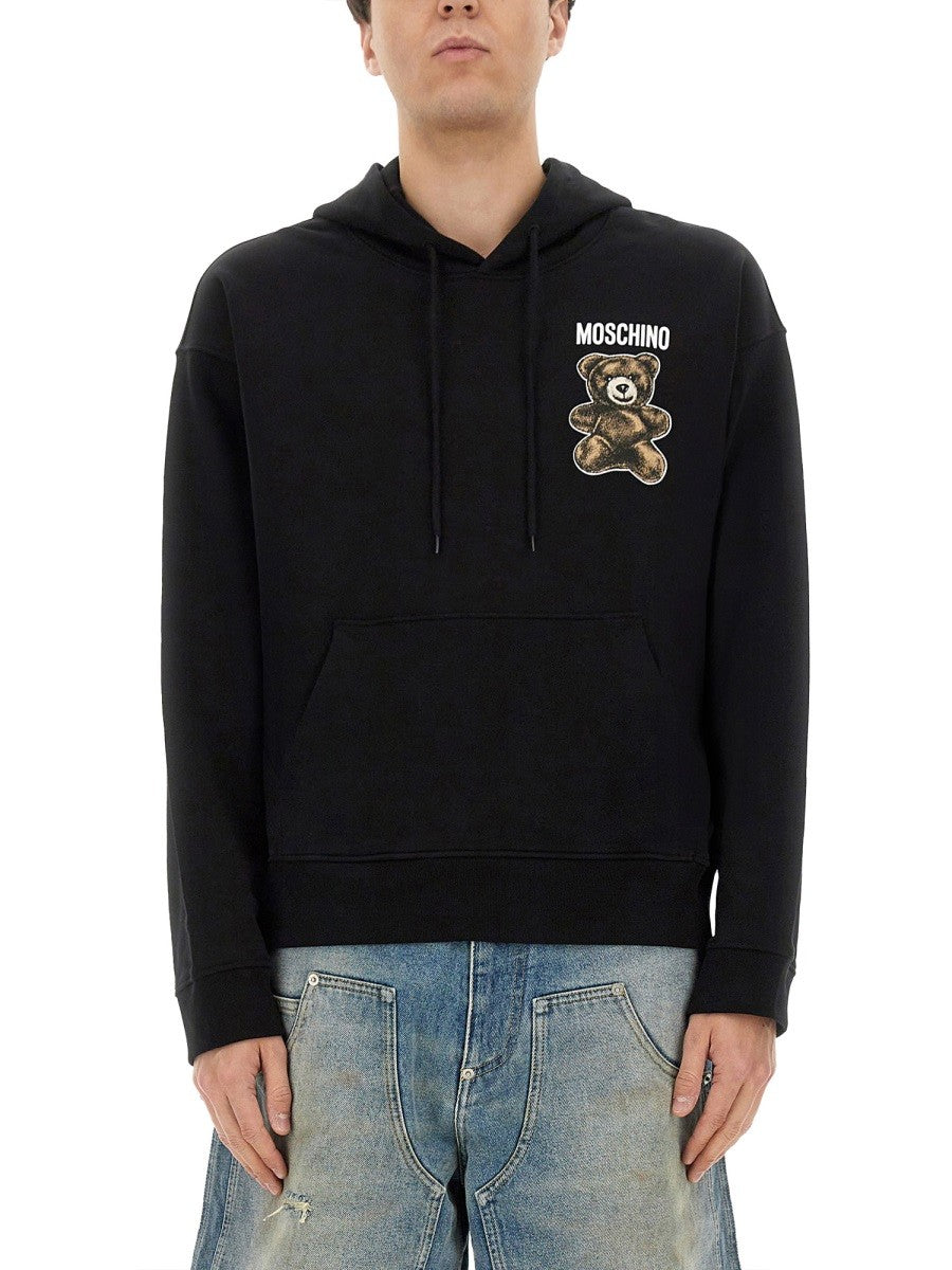 Moschino Men's Teddy Bear Hoodie Black