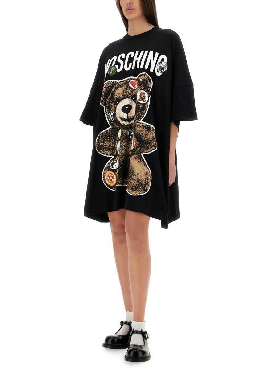 Moschino Women's Teddy Bear Short Dress Black