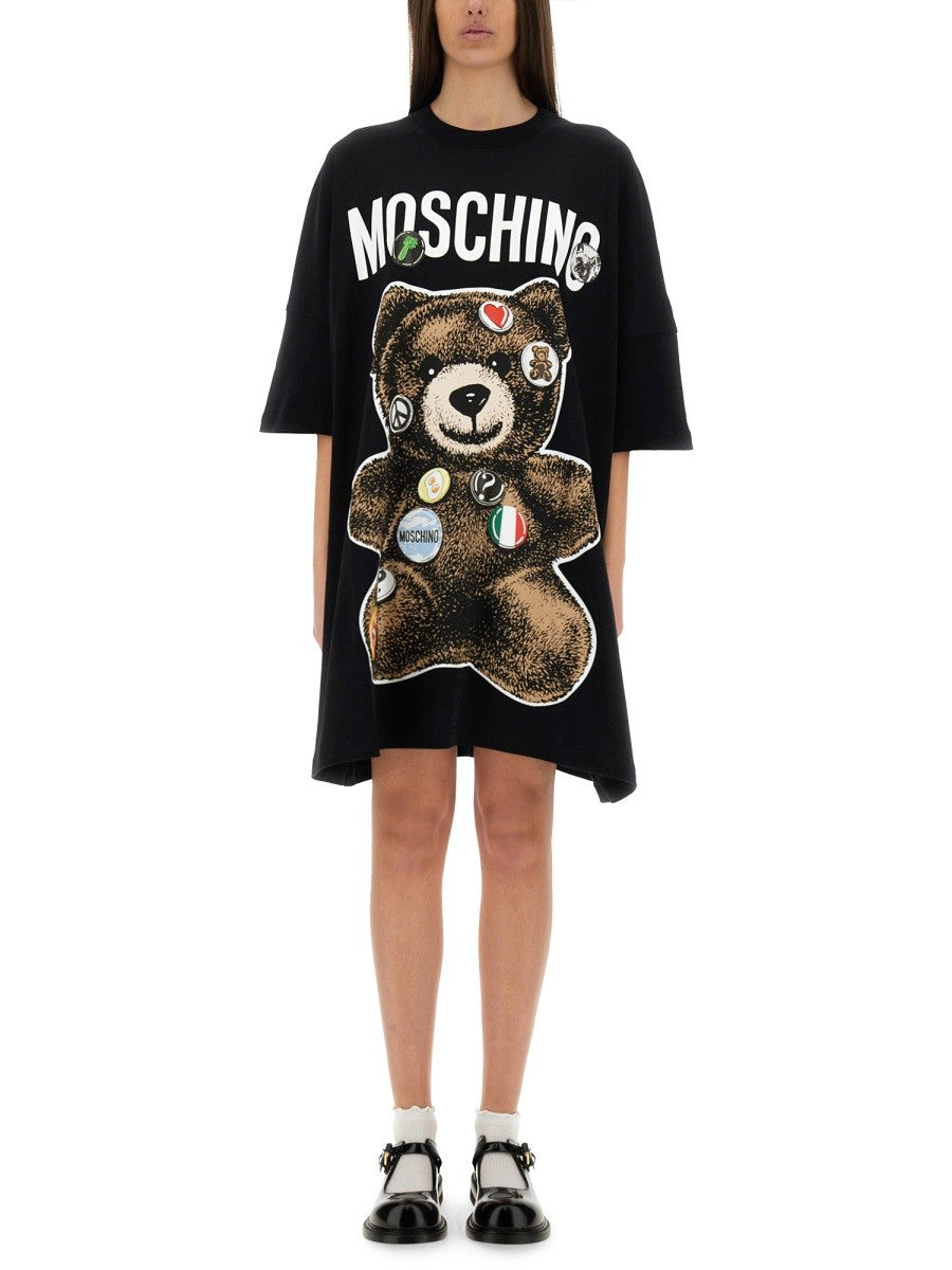Moschino Women's Teddy Bear Short Dress Black