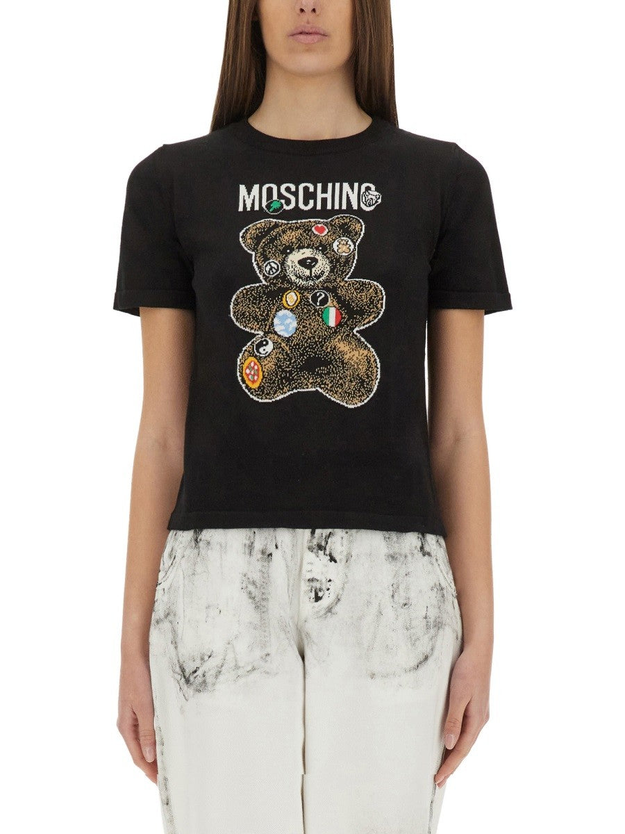 Moschino Women's Teddy Bear Sweater Black