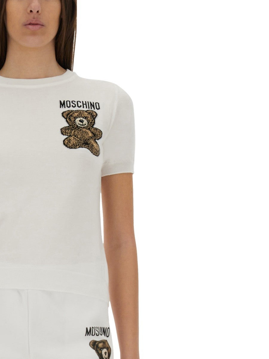Moschino Women's Teddy Bear Sweater White