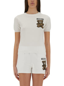 Moschino Women's Teddy Bear Sweater White