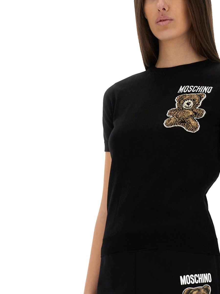Moschino Women's Teddy Bear Sweater Black