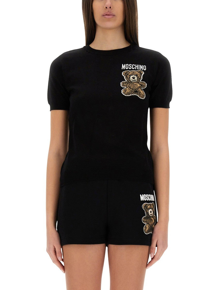 Moschino Women's Teddy Bear Sweater Black