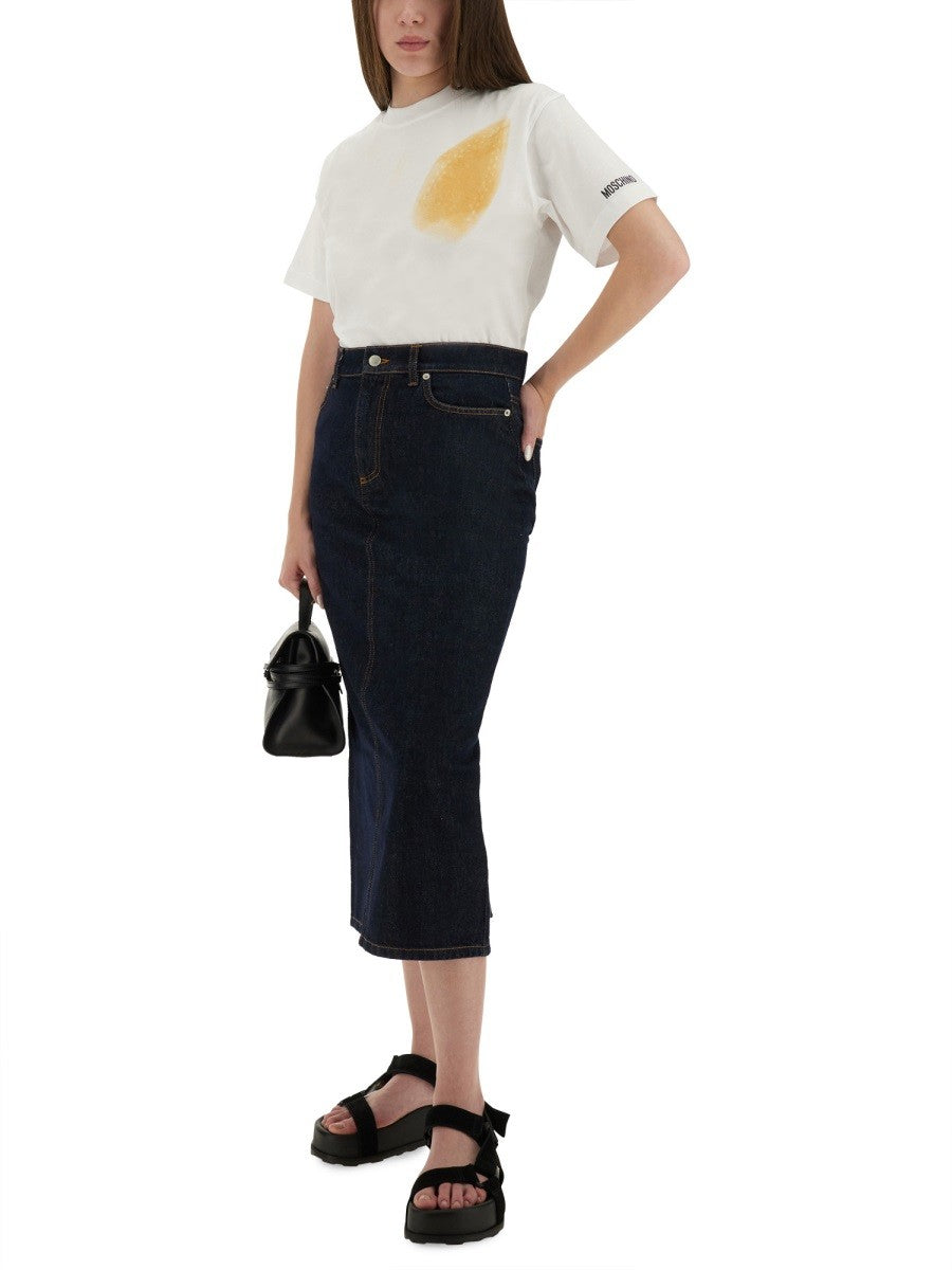 Moschino Women's Shirt Too Much Irony! White