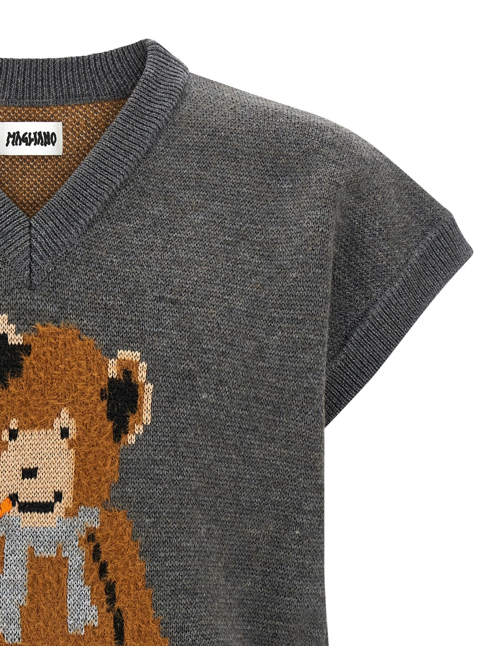 Magliano Teddy Bear Vest Grey