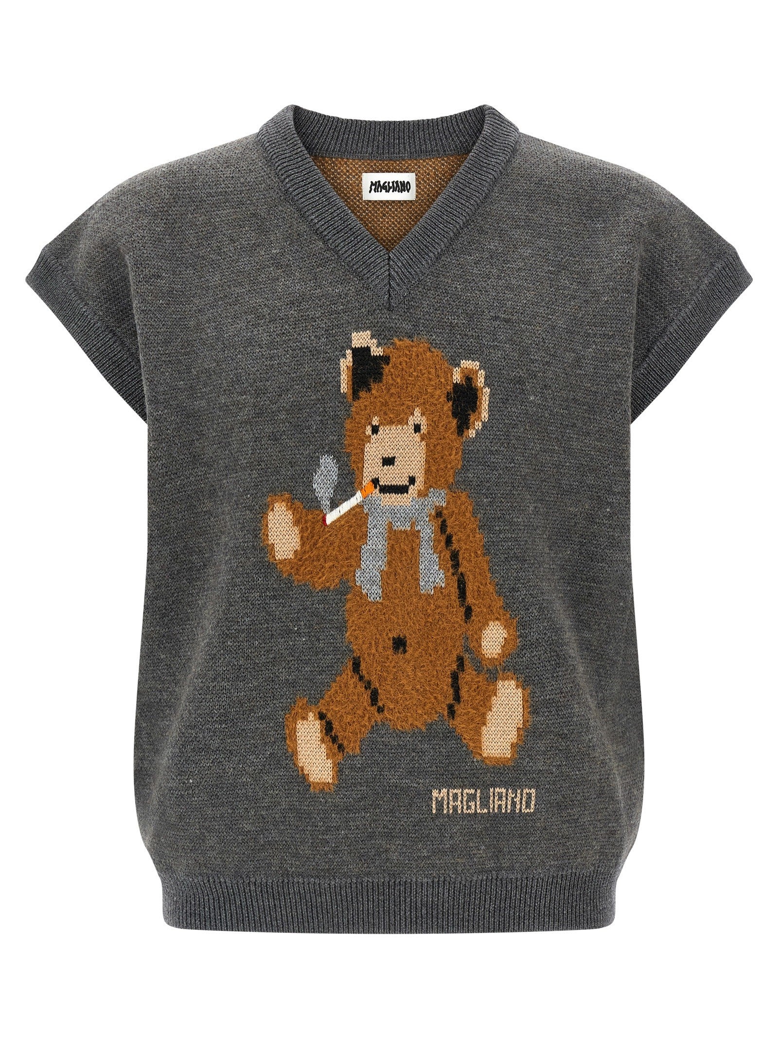 Magliano Teddy Bear Vest Grey