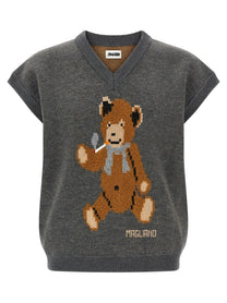 Magliano Teddy Bear Vest Grey