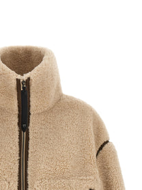 Pinko Teddy Cropped Jacket Beige