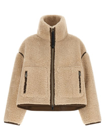 Pinko Teddy Cropped Jacket Beige