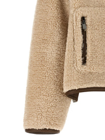 Pinko Teddy Cropped Jacket Beige