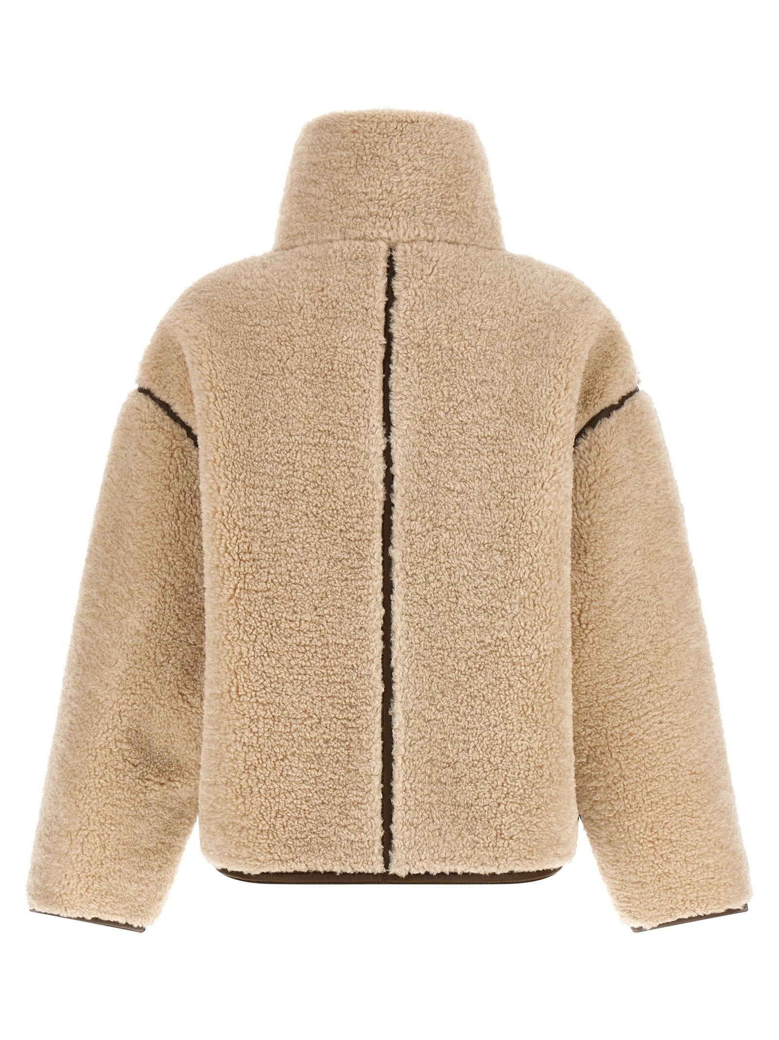 Pinko Teddy Cropped Jacket Beige