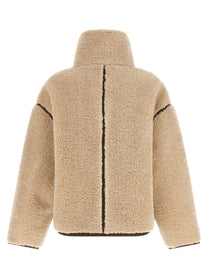 Pinko Teddy Cropped Jacket Beige