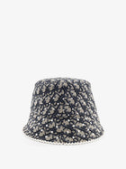 Dior Women's Teddy Polkadior Oblique Narrow Brimmed Bucket Hat Blue, view 2