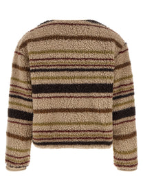 Moncler Teddy Effect Cardigan Brown