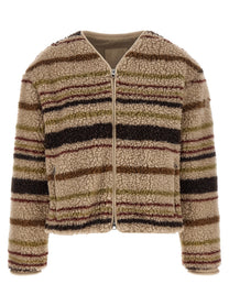 Moncler Teddy Effect Cardigan Brown