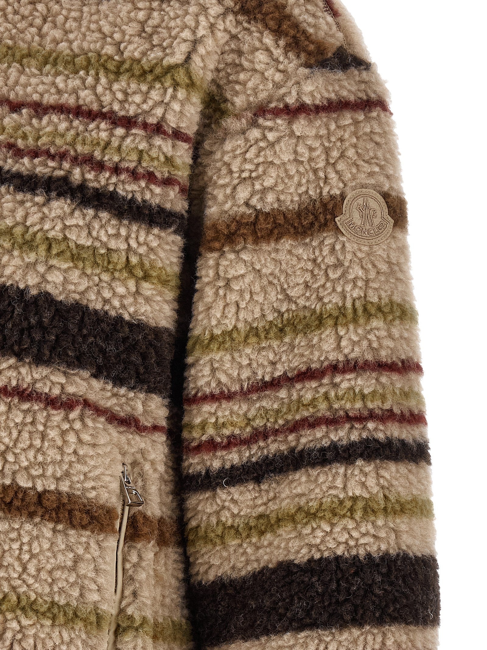 Moncler Teddy Effect Cardigan Brown