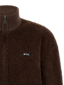 PRADA Teddy Fur Jacket Brown