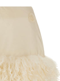 Moncler Teddy Insert Skirt White