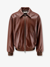 Celine Men's Teddy Leather Jacket Brown
