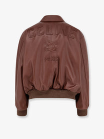 Celine Men's Teddy Leather Jacket Brown