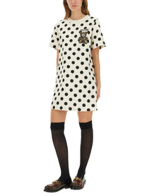 Moschino Women's Teddy Polka Dots Dress White