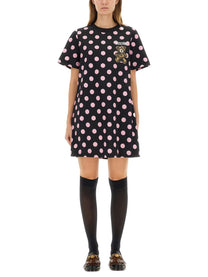 Moschino Women's Teddy Polka Dots Dress Black