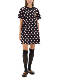 Moschino Women's Teddy Polka Dots Dress Black