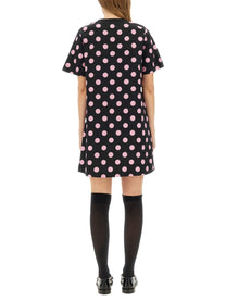Moschino Women's Teddy Polka Dots Dress Black