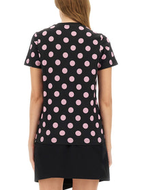 Moschino Women's Teddy Polka Dots Shirt Black