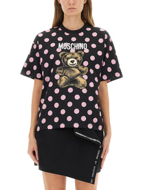 Moschino Women's Teddy Polka Dots Shirt Black