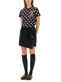 Moschino Women's Teddy Polka Dots Shirt Black