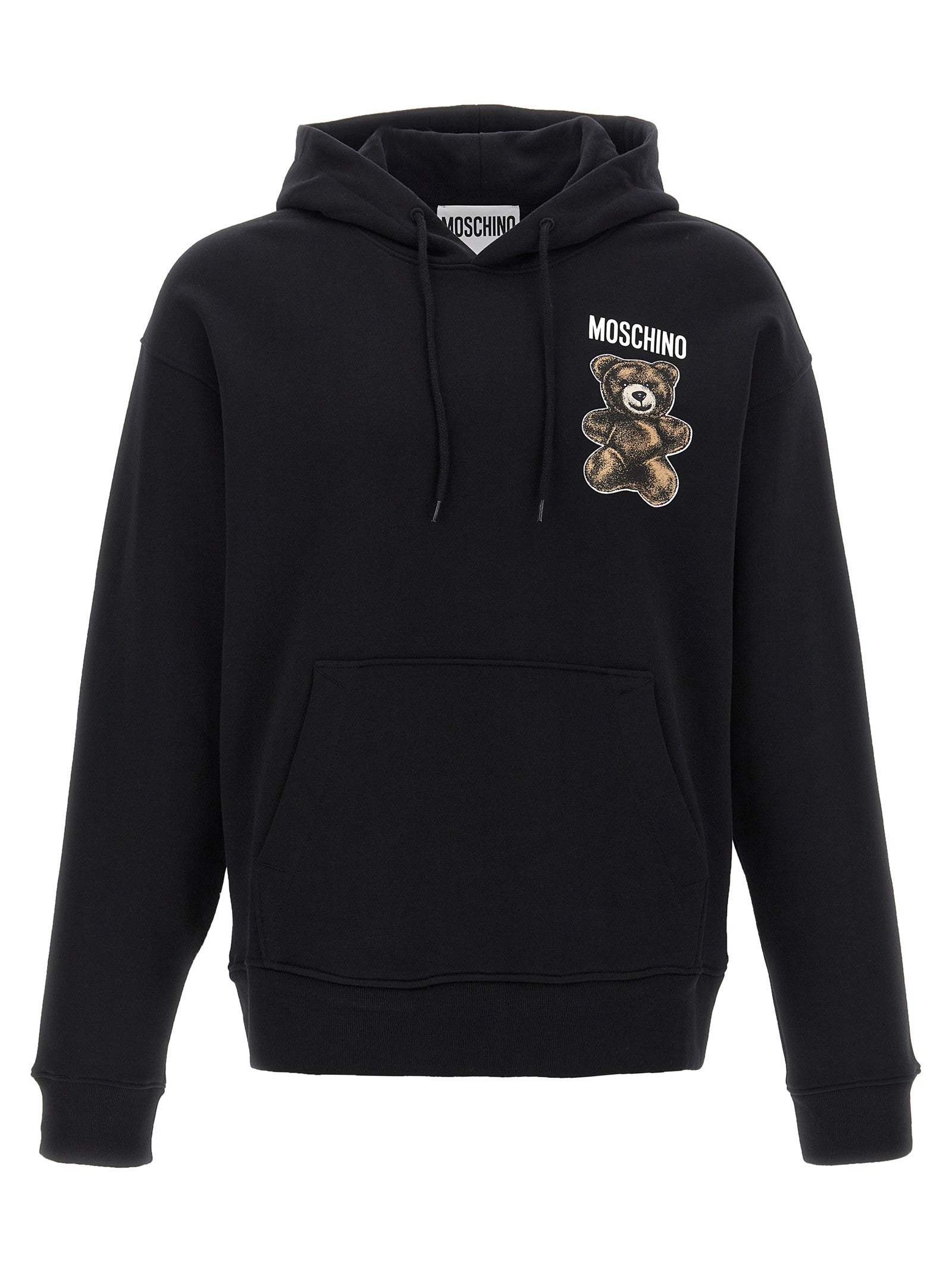 Moschino Teddy Print Hoodie Black