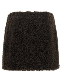 Moncler Teddy Skirt Brown
