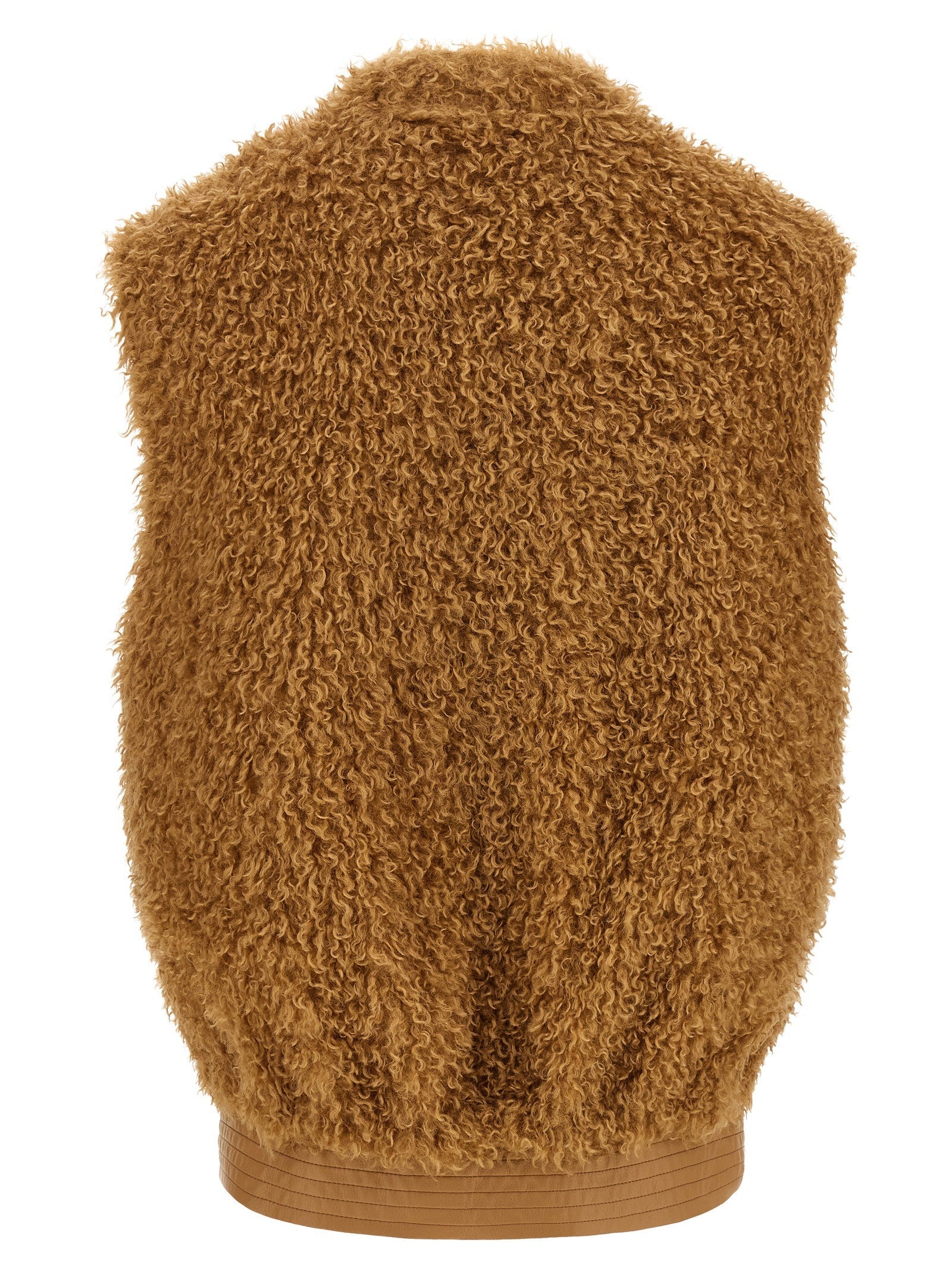 Twin Set Teddy Soft Vest Brown