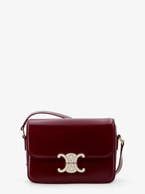 Celine Women's Teen Triomphe Leather Crossbody Bag White