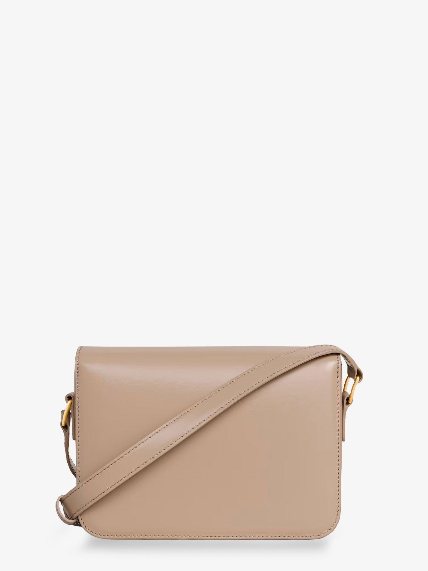 Celine Women's Teen Triomphe Leather Crossbody Bag Green
