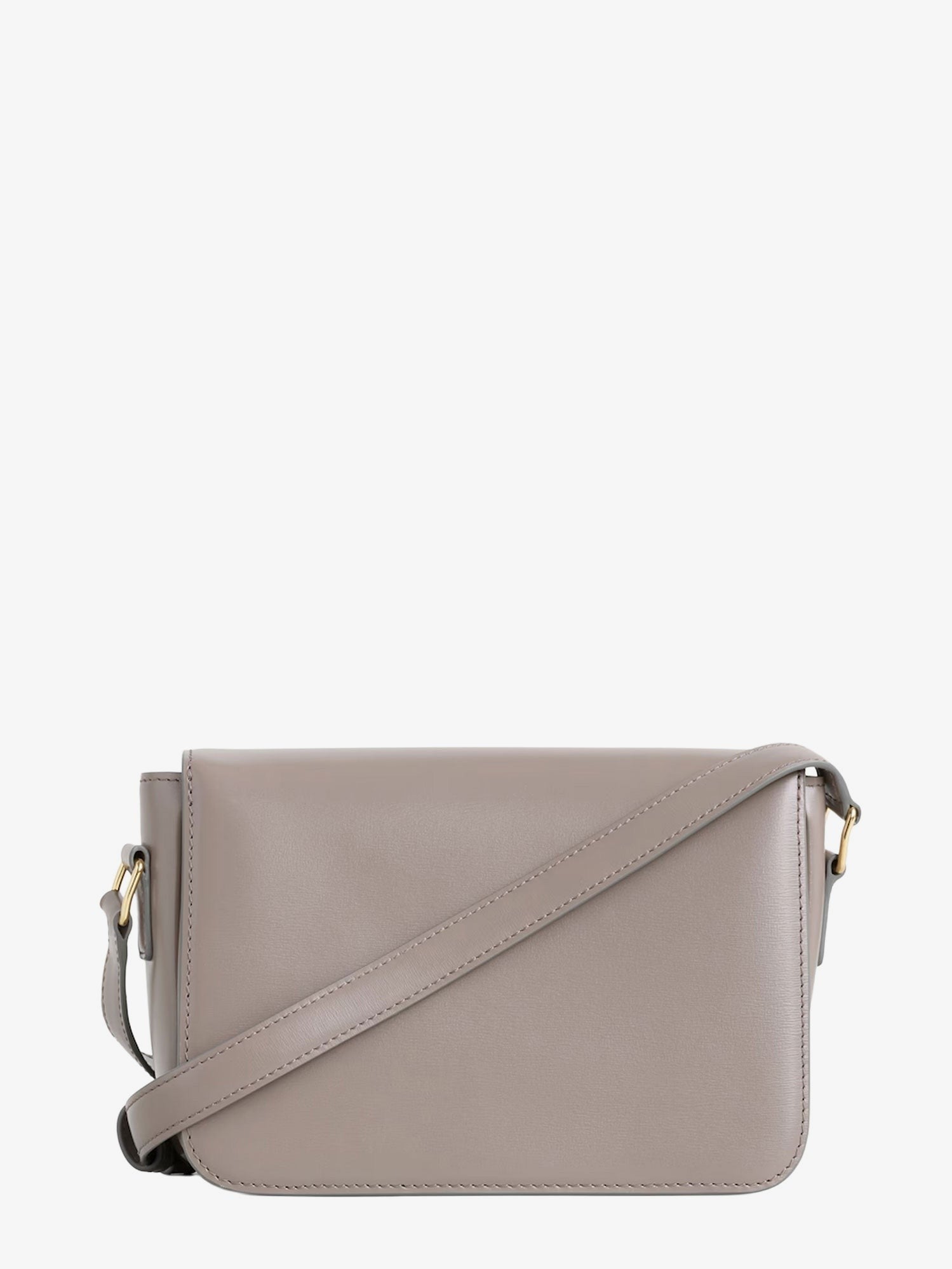 Celine Women's Teen Triomphe Leather Crossbody Bag PEBBLE